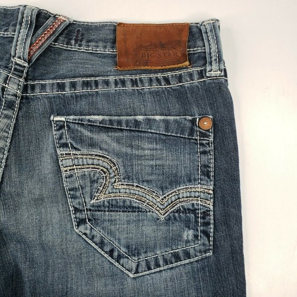 Big Star Buckle 'Orion' Dark Wash Slim Boot Jeans 34L 34x33 - Picture 7 of 12